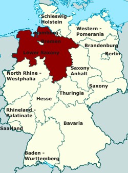 Lower Saxony Germany Location map, Lower Saxony Germany
